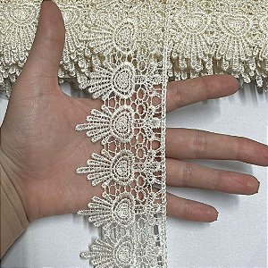 renda guipir chl-436 creme 60mm por metro