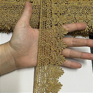 renda guipir chl-631 dourado 60mm por metro
