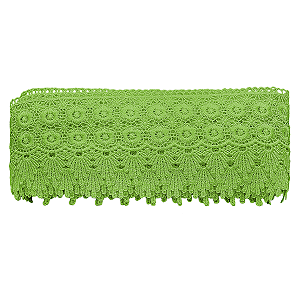 Renda Guipir 9,5cm Verde Limão CHL-427 com 13,7 Metros NYBC