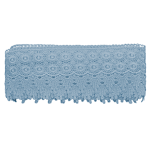 Renda Guipir 9,5cm Azul Bebê CHL-427 com 13,7 Metros NYBC