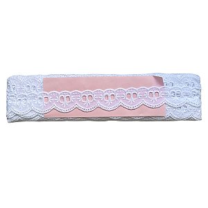 Bordado Inglês 2,8cm Branco 100% Algodão Cal32 com 13,7 Metros NYBC