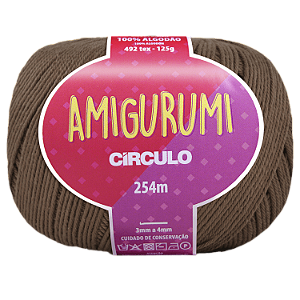 Linha Amigurumi Cor 7603 Castor Com 254 Metros Círculo