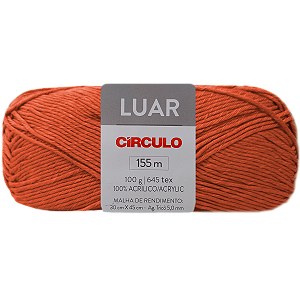 Fio Luar 100gr Cor 4187 Laranja Colonial com 155 Metros Círculo