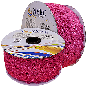 Renda Poliamida R002 Cor 312 Pink Com 50 Metros NYBC