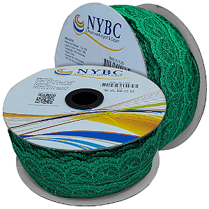 Renda Poliamida R002 Cor 540 Verde Bandeira Com 50 Metros NYBC