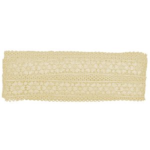 Renda Guipir Ref 12509 Cor 08 Creme  40mm Com 13.70 Metros Trader