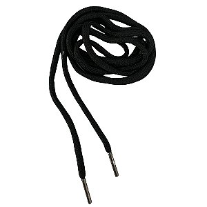 Cordão Redondo Com Ponteira Preto 1,50cm Ref 01548 Makro