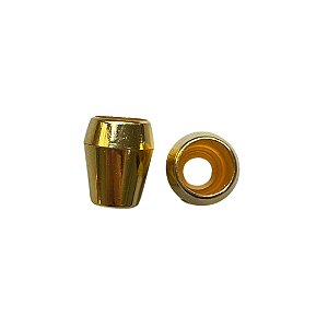 Ponteira Plástica 10mm Cor Dourada Com 1.000 Unidades