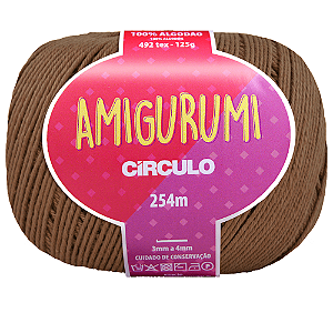 Linha Amigurumi Cor 7713 Lenha Com 254 Metros Círculo