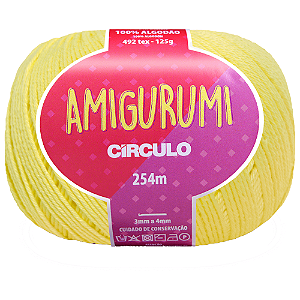 Linha Amigurumi Cor 1730 Amarelo Candy Com 254 Metros Círculo