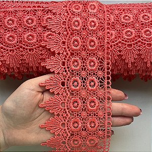 Renda Guipir Chl 427 Cor Coral 95mm Por Metro Nybc