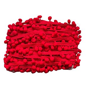 PomPom 20mm Cor 145 Vermelho Com 25 Metros NYBC