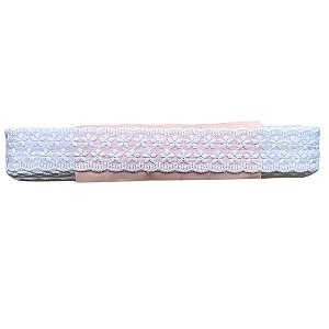 Bordado Inglês 3,0cm Branco 100% Algodão Cal29 com 13,7 Metros NYBC