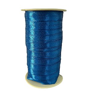 Fita Poliéster 7mm Azul Royal Com 100 Metros Mantovani