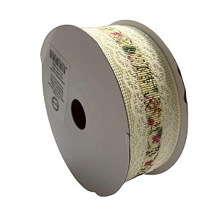 Fita De Juta Decorativa 40mm FTJ-63 Cor 296 Com 9,14 Metros News