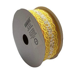 Fita De Juta Decorativa 40mm FTJ-63 Cor 110 Com 9,14 Metros News