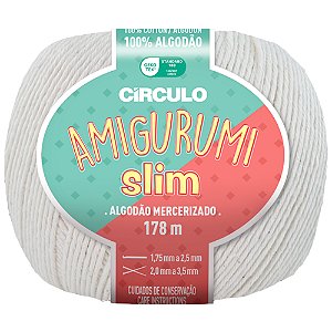 Linha Amigurumi Slim Cor 020 Natural Com 178 Metros Círculo