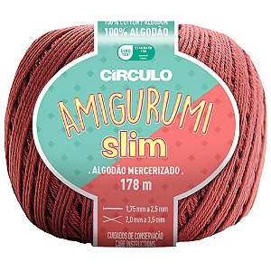 Linha Amigurumi Slim Cor 7603 Castor Com 178 Metros Círculo