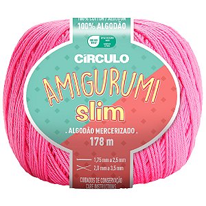Linha Amigurumi Slim Cor 3182 Pitaya Com 178 Metros Círculo