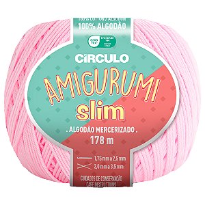 Linha Amigurumi Slim Cor 3077 Quartzo Com 178 Metros Círculo