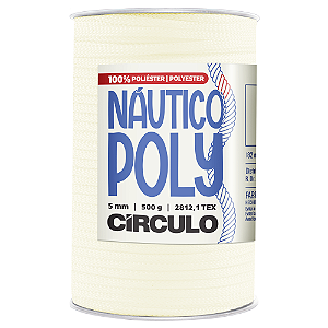 Fio Náutico Poly 5mm Cor 1074 Creme Com 182 Metros Círculo