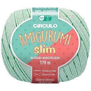 Linha Amigurumi Slim Cor 2204 Verde Candy Com 178 Metros Círculo