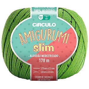 Linha Amigurumi Slim Cor 5203 Greenery Com 178 Metros Círculo
