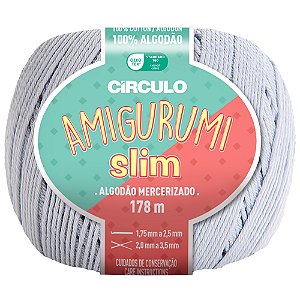 Linha Amigurumi Slim Cor 8013 Glacial Com 178 Metros Círculo