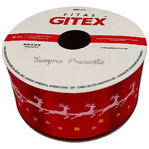 Fita Cetim 9250/9 Natal 38mm Cor 1412 Com 10 Metros Gitex