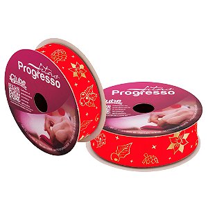 Fita Cetim Natalina ECF 005H 22mm Cor 1005 Com 10 Metros Progresso