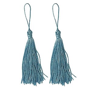 Pingente Tassel 7.0cm Cor 182 Azul Hortência Com 10 Unidades Nybc