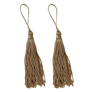 Pingente Tassel 7.0cm Cor 267 Caramelo Claro Com 10 Unidades Nybc
