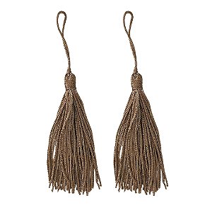 Pingente Tassel 7.0cm Cor 008 Bege Camurça  Com 10 Unidades Nybc