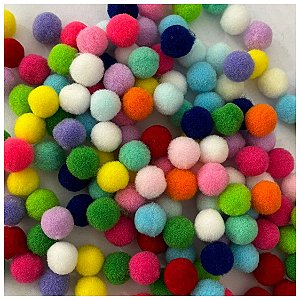 Pompom Solto 10mm Multicor Com 200 Unidades Mantovani