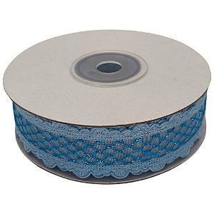 Fita Decorativa 25mm Cor 199 Azul FTD-10 Com 9,14 Metros Newz