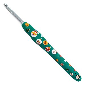 Agulha de Crochê Soft Natal Cabo Emborrachado 4,5mm Círculo
