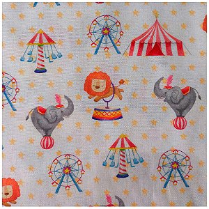 Tecido Tricoline Circo 50cm x 150cm Ref 2754 Circulo