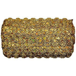 Galão Metalizado Ouro 24mm Com 20 Metros Ref 155 NYBC