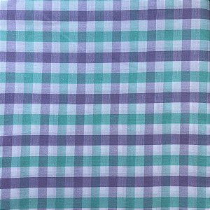Tecido Tricoline Xadrez Olivia 100% Algodão 50cm x 150cm Caldeira