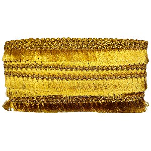 Galão Metalizado de Carnaval 22mm Ouro Com 20 Metros Nybc