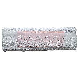 Bordado Inglês 4,5cm Branco 100% Algodão Cal 13 com 13,7 Metros NYBC