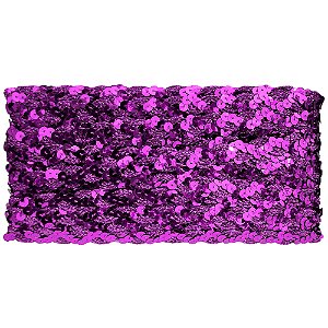 Galão Metalizado 15mm Roxo Neon Cor 006 Ref 181 com 20 Metros NYBC
