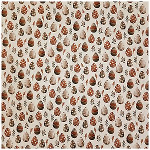 Tecido Tricoline Ovos de Páscoa 50cm x 150cm Ref D9050 V189 Peripan