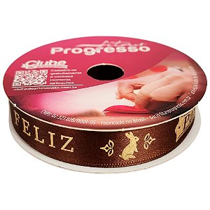 Fita de Cetim Páscoa 15mm Cor 498 ECF 003H Com 10 Metros Progresso