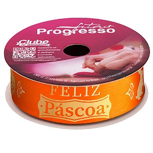 Fita de Cetim Páscoa 22mm Cor 1048 ECF 005H Com 10 Metros Progresso