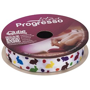 Fita de Cetim 15mm Páscoa Cor 51 ECF 003TR Com 10 Metros Progresso