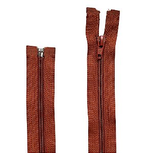 Ziper Nylon Destacável 25cm Cor 275 Ferrugem Com 10 Unidades Makro