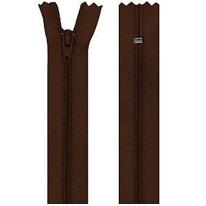 Zíper Nylon Fixo 15cm Com 10un Cor 0568 Marrom ZR
