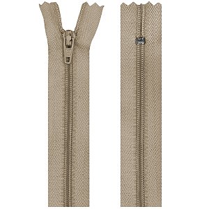 Zíper Nylon Fixo 15cm Com 10un Cor 0573 Bege Escuro ZR