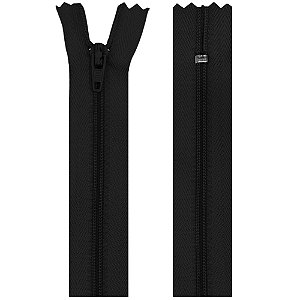 Zíper Nylon Fixo 15cm Com 10un Cor 0580 Preto ZR